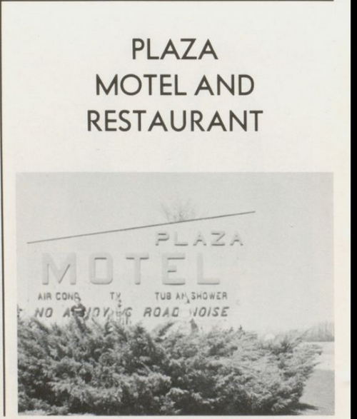 Plaza Motel - 1978 White Pigeon Yearbook Ad